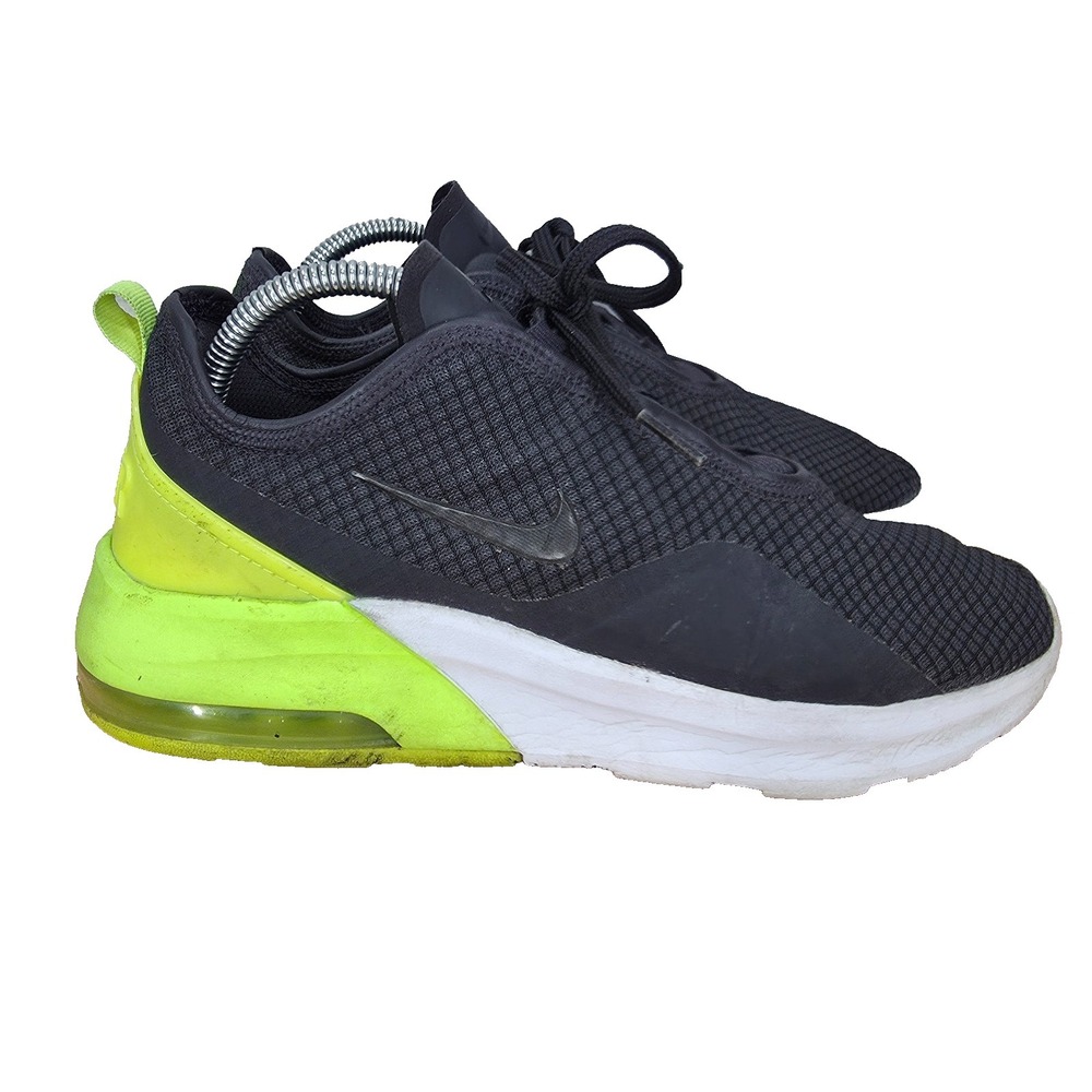 Nike Air Max Motion 2 Running Shoes Mens 8 Black Volt Neon Sneakers‎ AO266-014